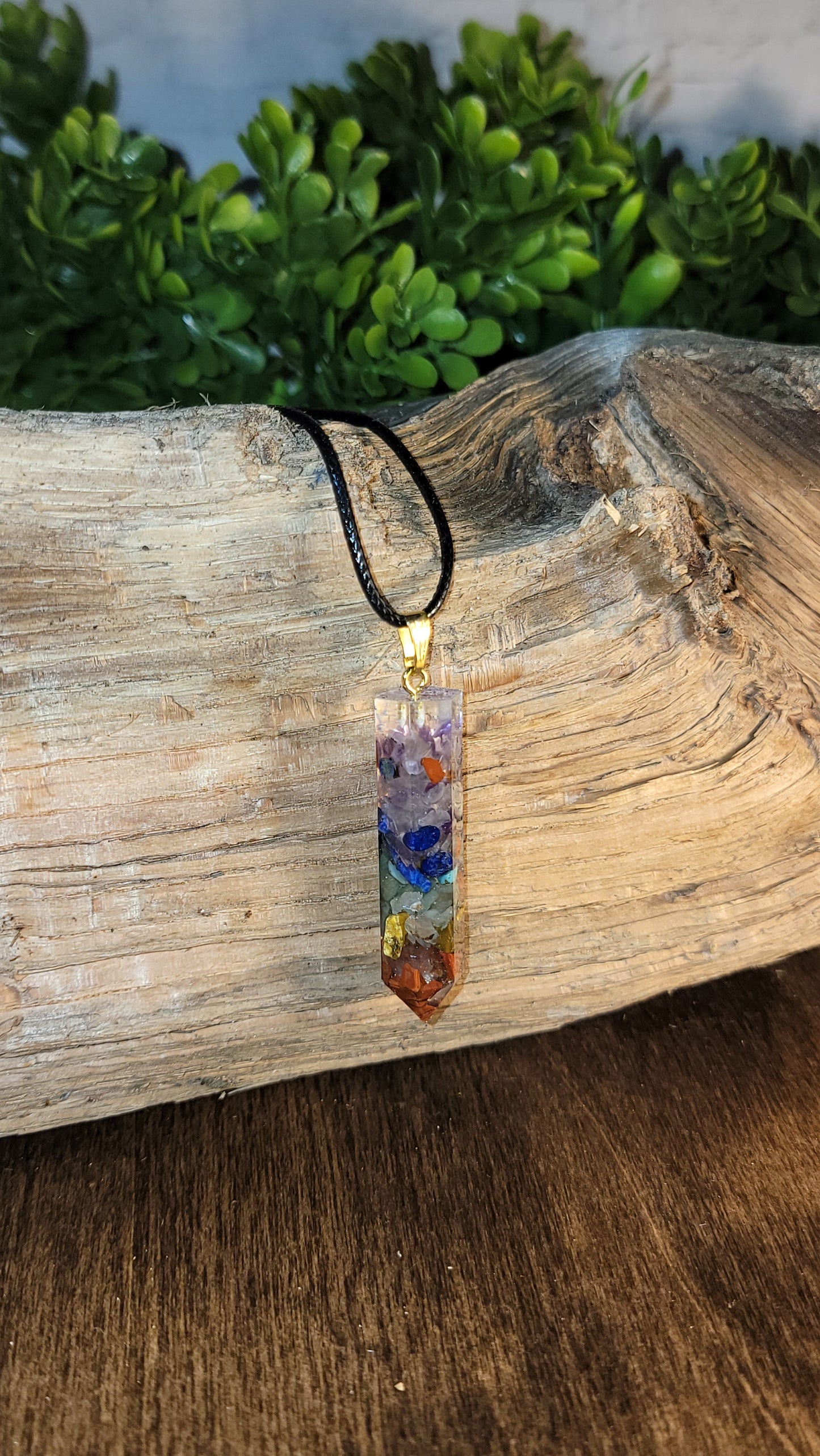 Chakra Hexagon Necklace