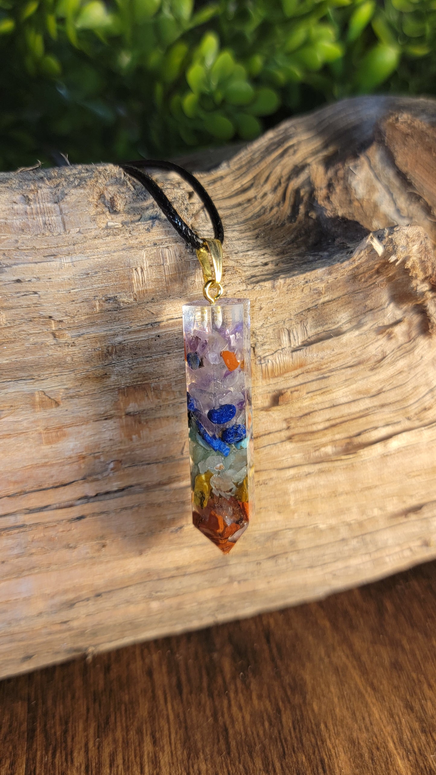 Chakra Hexagon Necklace