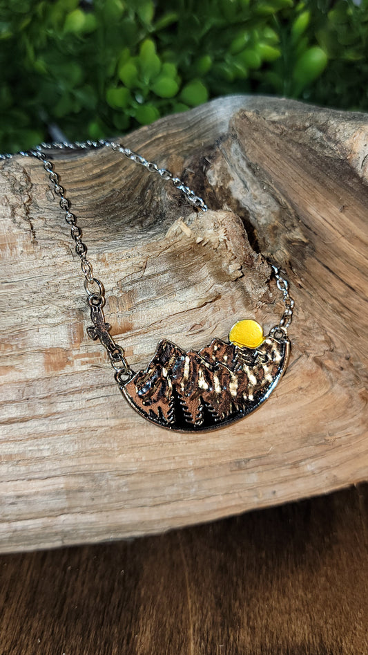 Evening Mountain Forest Necklace