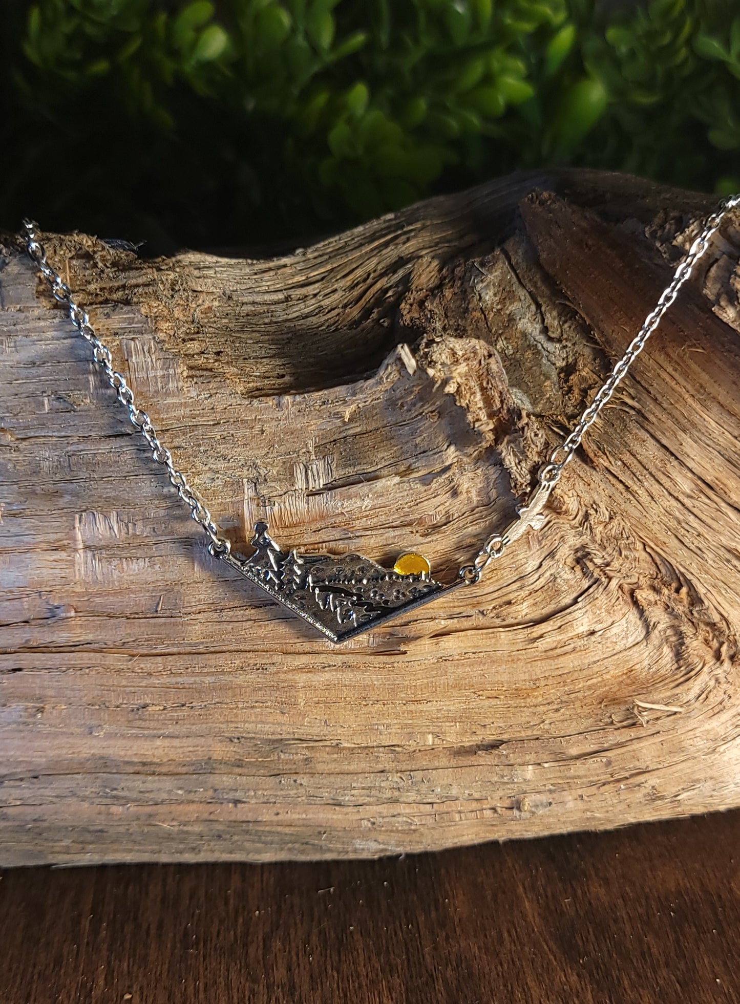 Evening Mountain Triangle Necklace
