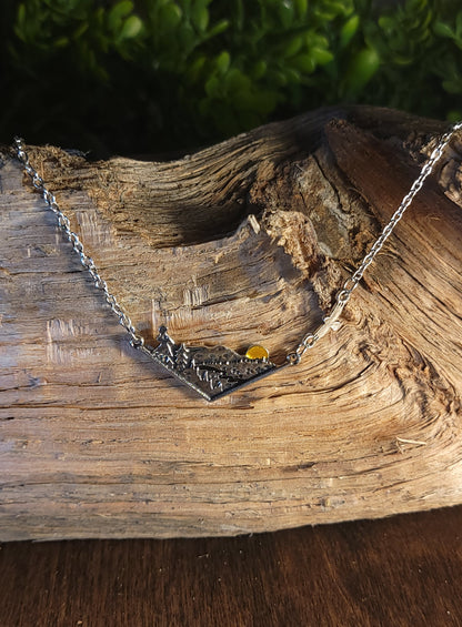 Evening Mountain Triangle Necklace