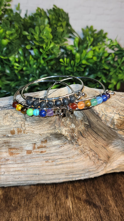 Chakra Healing Stone Bracelet Set