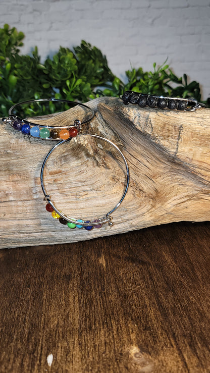 Chakra Healing Stone Bracelet Set