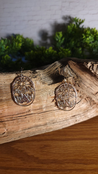 Mountain Sunray Dangle Earrings