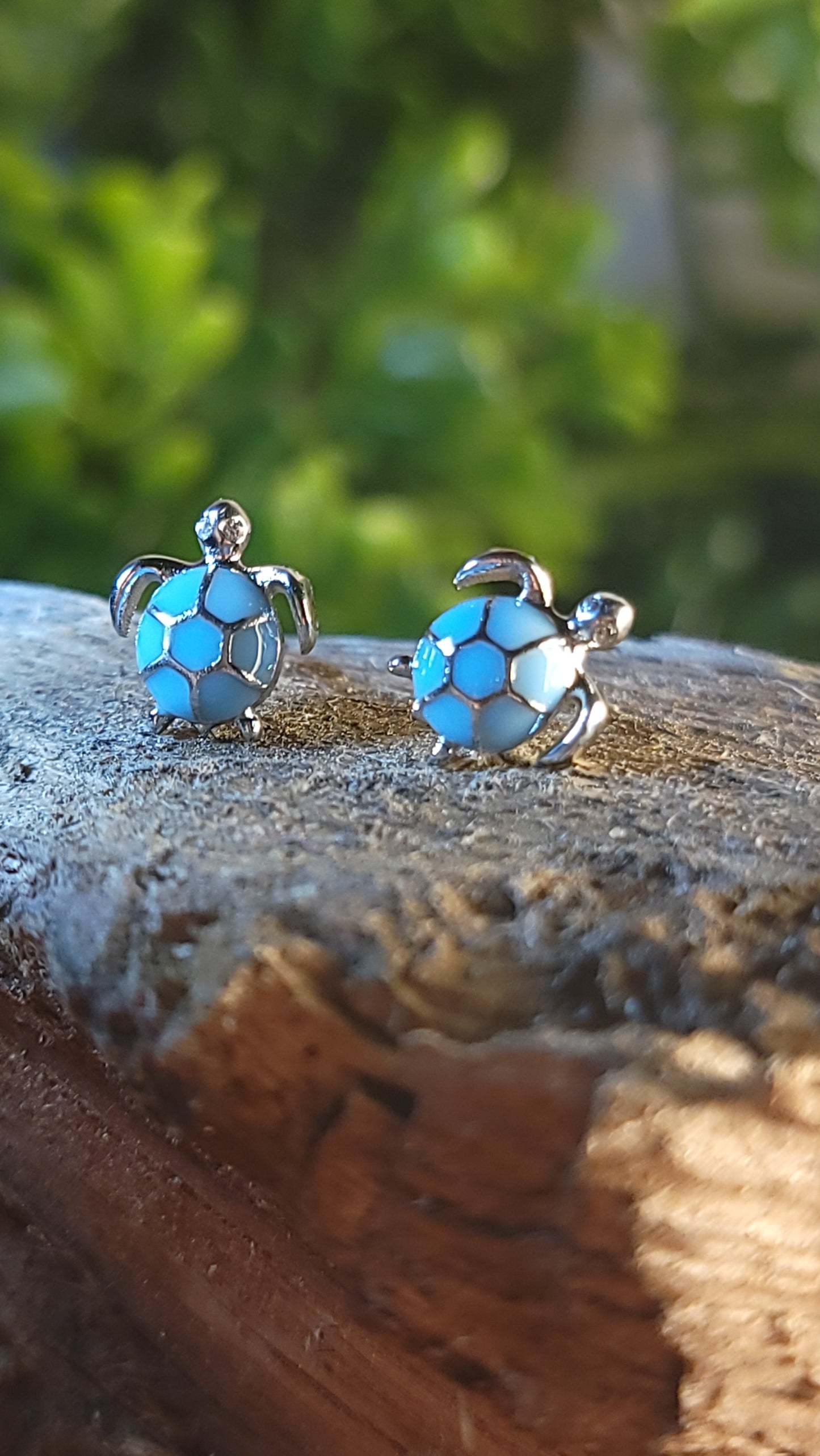 Turquoise Turtle Stud Earrings