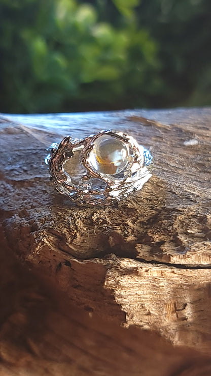 Moon Through The Branches Ring