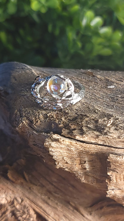 Moon Through The Branches Ring