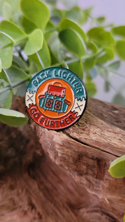 Pack Lighter Go Further Pin