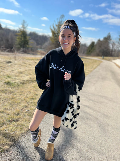 GIANT Fun Zebra Creek Black Simple Hoodie