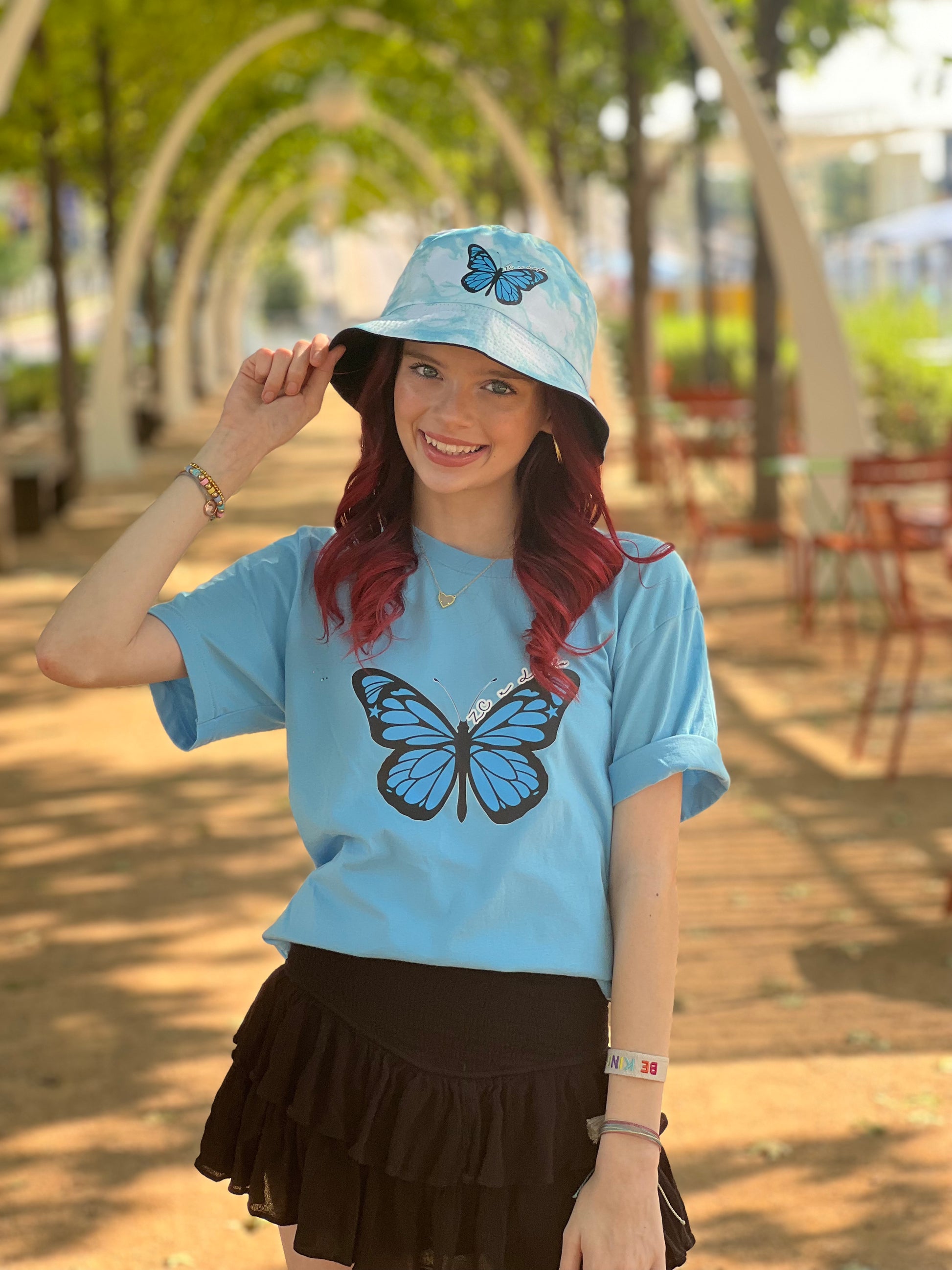 Preppy Butterfly Bucket Hat by Leigha Sanderson