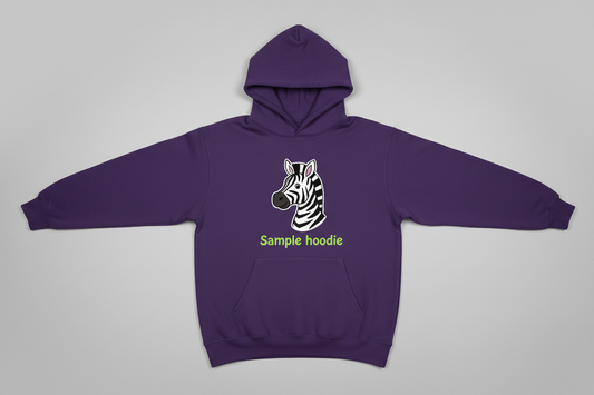 center the zebra above the text